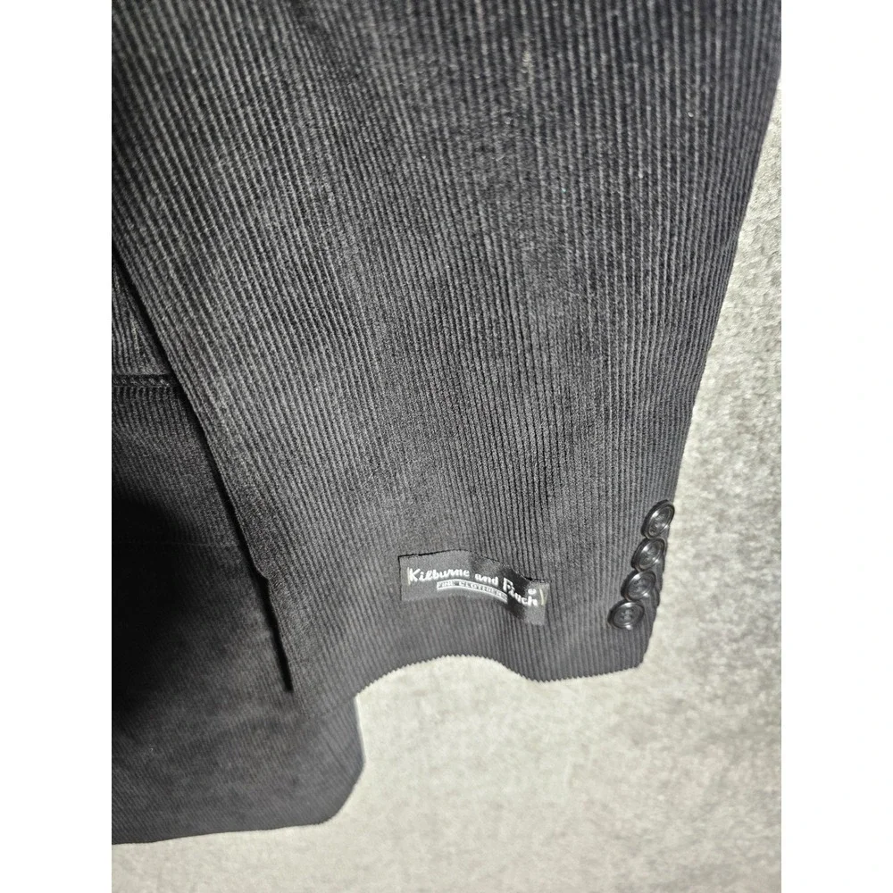 Sk Menswear Kilburne And Finch Corduroy Blazer Mens Size 42R Black‎ Lined New